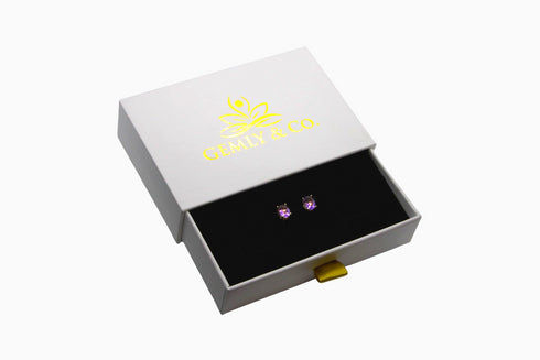 Divya दिव्या | Amethyst | Ohrstecker | 18K Vermeil Vergoldung